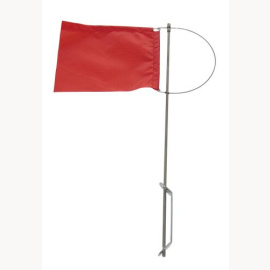 Stander, Windrichtungsanzeiger, Nirogestell mit Montagefeder, rote Fahne