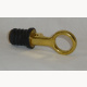Lenzverschluss, Lenzstopfen, Schnellverschluss mit Schnapper und Gummidichtung, Messing + schwarz, verstellbar, für Ausschnitt 22 - 25 mm