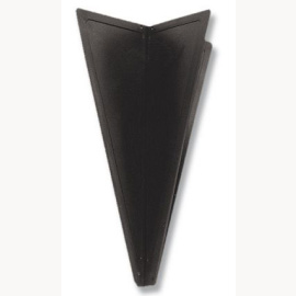 Signalkegel, schwarz, flach zerlegbar, steckbar, Kunststoff, Höhe ca. 47 cm, Grundfläche ca. 33 x 33 cm