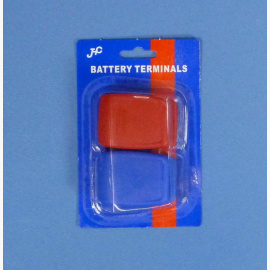 Batterieklemmen, Quick Noname, rot + blau, 1 Paar Schnellklemmen, Polklemmen, Blister