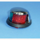 Positionslampe Bi-Color, LED, zweifarbig rot+grün, liegend, 12V, Gehäuse Niro, mit Kunststoffsockel