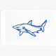 Spassflagge Haifisch, Flagge weiss, Hai blau, 20 x 30 cm...
