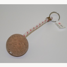 Schlüsselanhänger Korkkugel 50mm, schwimmfähig, großer Schlüsselring